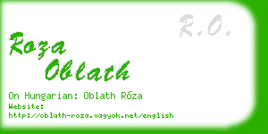 roza oblath business card